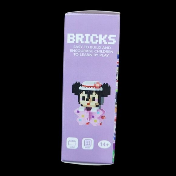 Brand New Disney Minnie Mouse Pink Bricks Lego Figure - Picture 3 of 5
